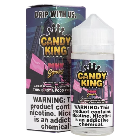 Candy King - Pink Squares E-Liquid | Sweet Fruity Vape Flavor | Blaze & Vape