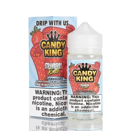 Candy King Strawberry Rolls Vape Juice – Rich Strawberry Flavor | Blaze & Vape
