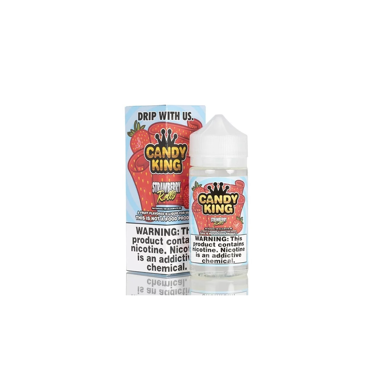 Candy King Strawberry Rolls Vape Juice – Rich Strawberry Flavor | Blaze & Vape
