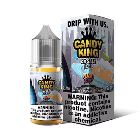Candy King Salt - Peachy Rings Iced | Sweet Peach Candy with a Cool Finish | Blaze & Vape