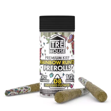 Tre House Rainbow Runtz Delta-8 Prerolls – Relaxing & Delicious | Blaze & Vape