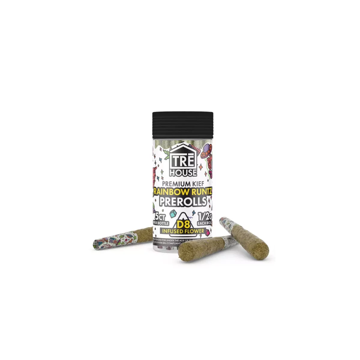 Tre House Rainbow Runtz Delta-8 Prerolls – Relaxing & Delicious | Blaze & Vape