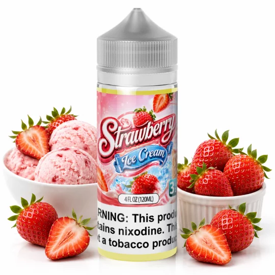 Indulge in Strawberry Ice Cream E-Liquid | Sweet Vape Flavor