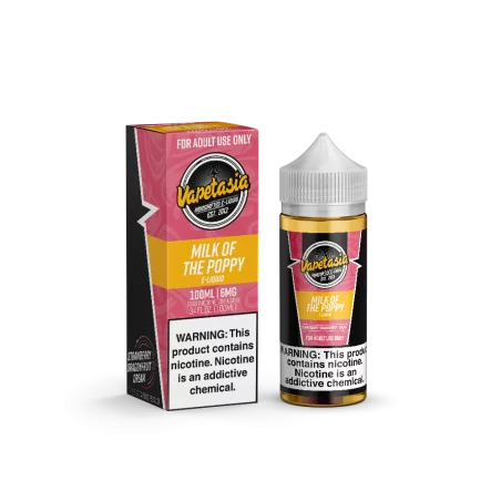 Milk of the Poppy E-Liquid – Smooth Strawberry Dragon Fruit Vape | Blaze & Vape